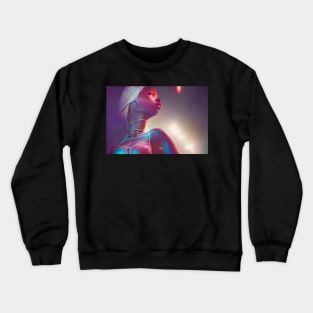 African Beauty: Futuristic Art T-Shirt Crewneck Sweatshirt